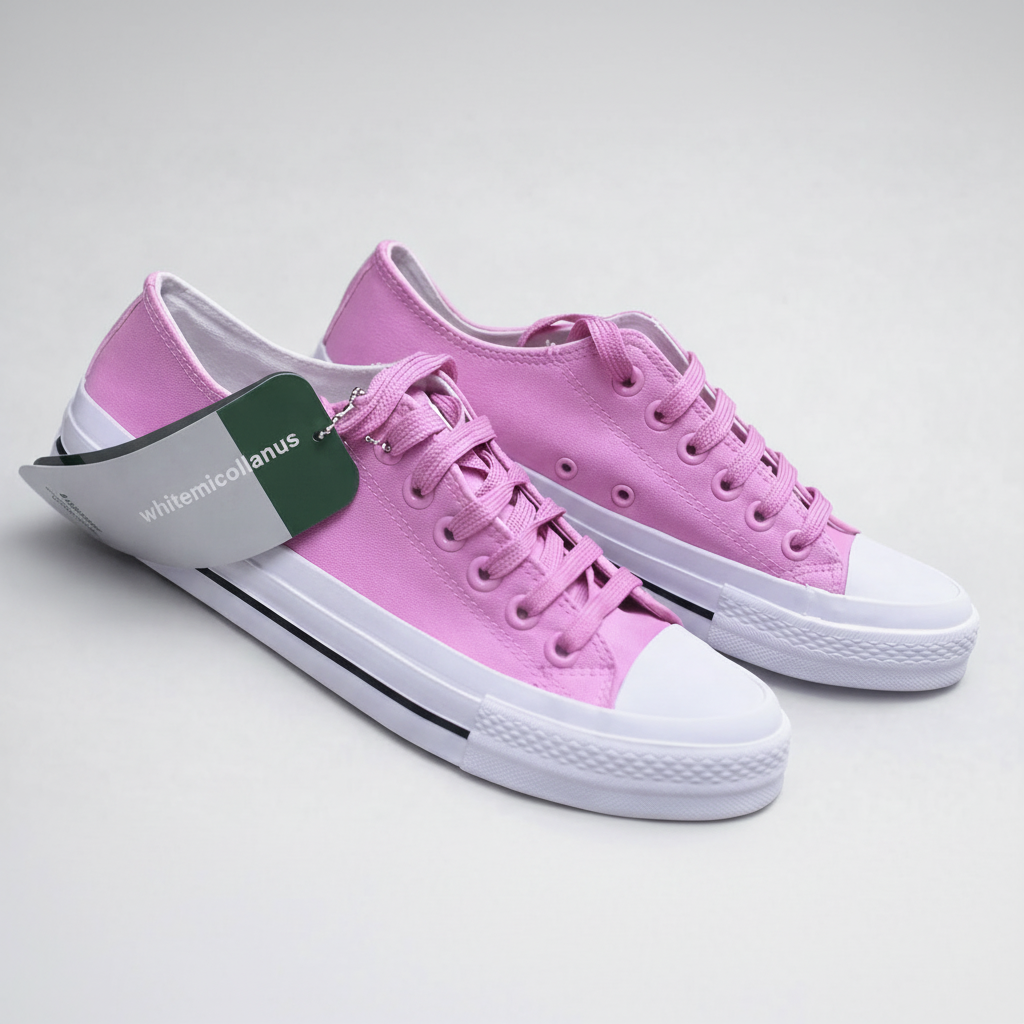 Classic Low-Top Canvas Sneakers – Casual Street Style Rubber Sole Trainers