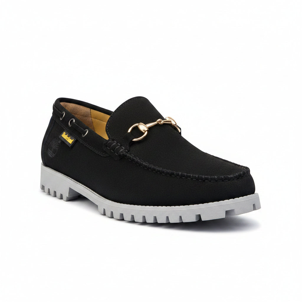 Modern casual slip-on loafers with rugged sole