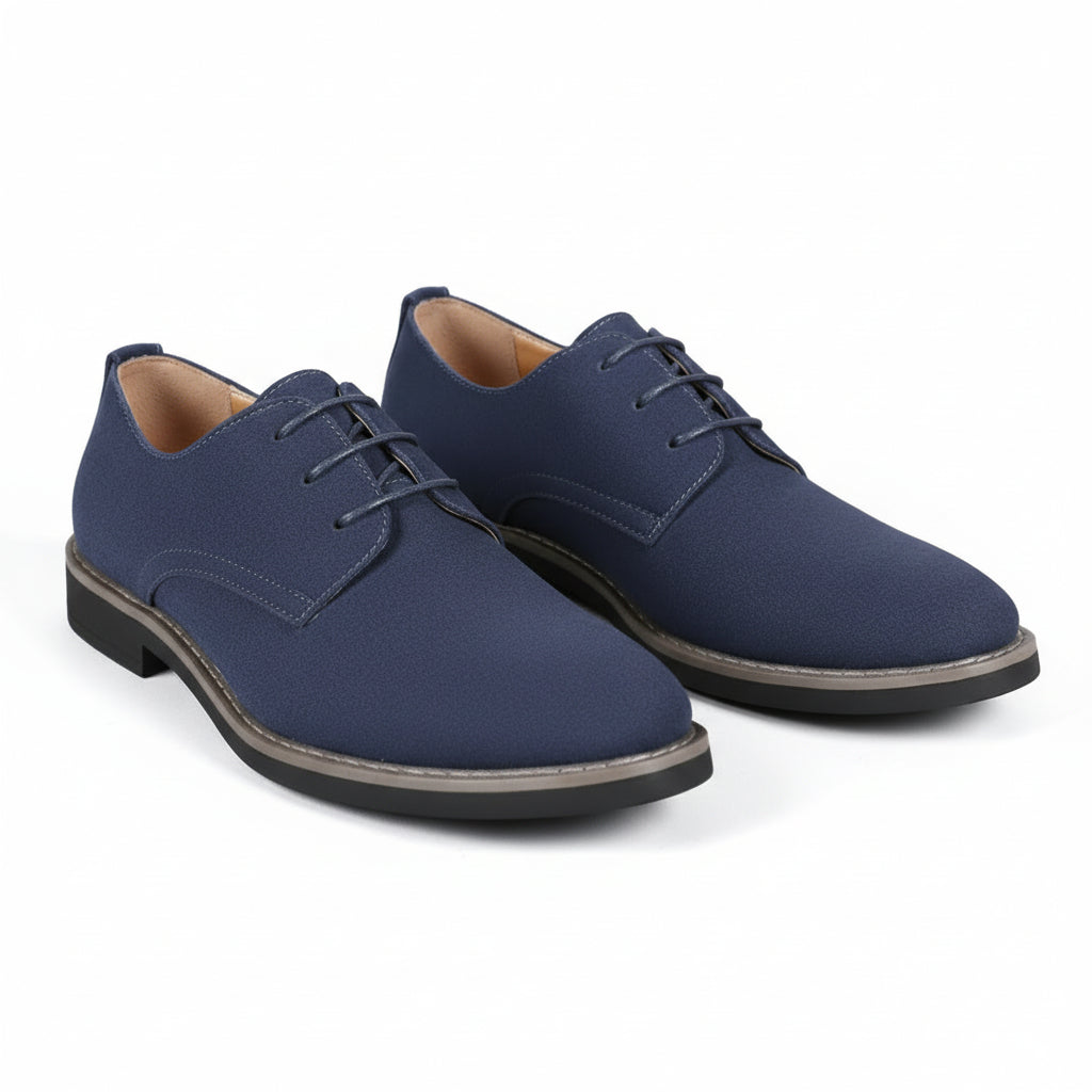 Men’s Classic Suede Lace-Up Shoes – Smart Casual Oxford Style | Lightweight Everyday Comfort