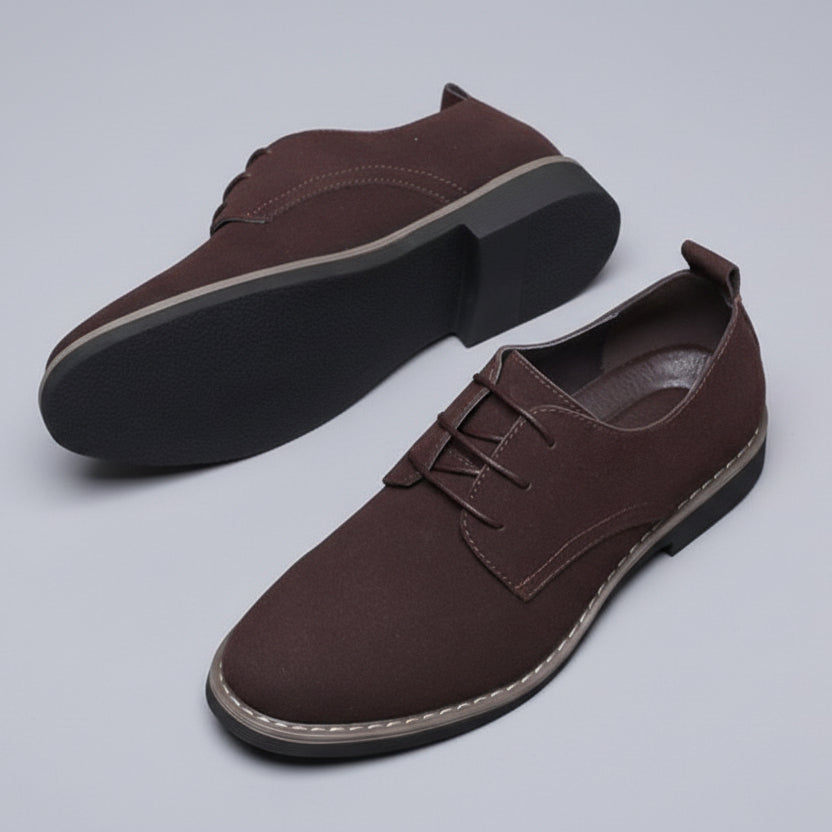 Men’s Classic Suede Lace-Up Shoes – Smart Casual Oxford Style | Lightweight Everyday Comfort