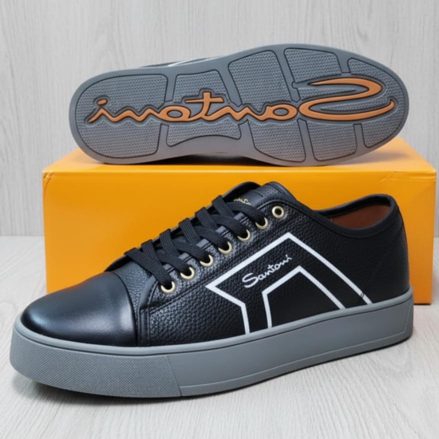 Executive Avenue | Men's Premium Contrast Panel Casual Sneakers_kb