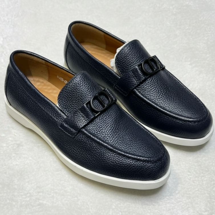 Modern Buckle Loafers Collection – Textured Slip-On Dress_TSA