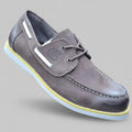 Men's Casual Moc-Toe Lace-Up Shoes | Boat-Inspired Textured Everyday Footwear_OC