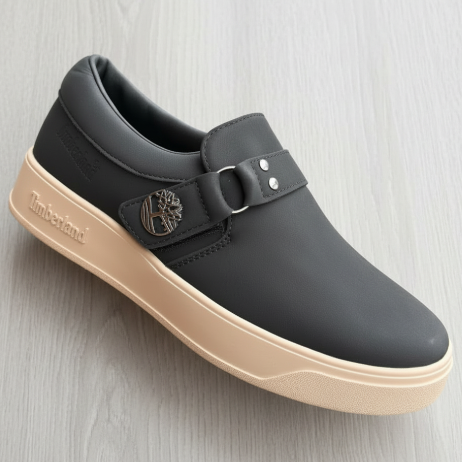 Men's Buckle Strap Comfort Slip-On Casual Shoes_KK