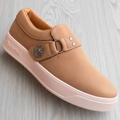 Men's Buckle Strap Comfort Slip-On Casual Shoes_KK