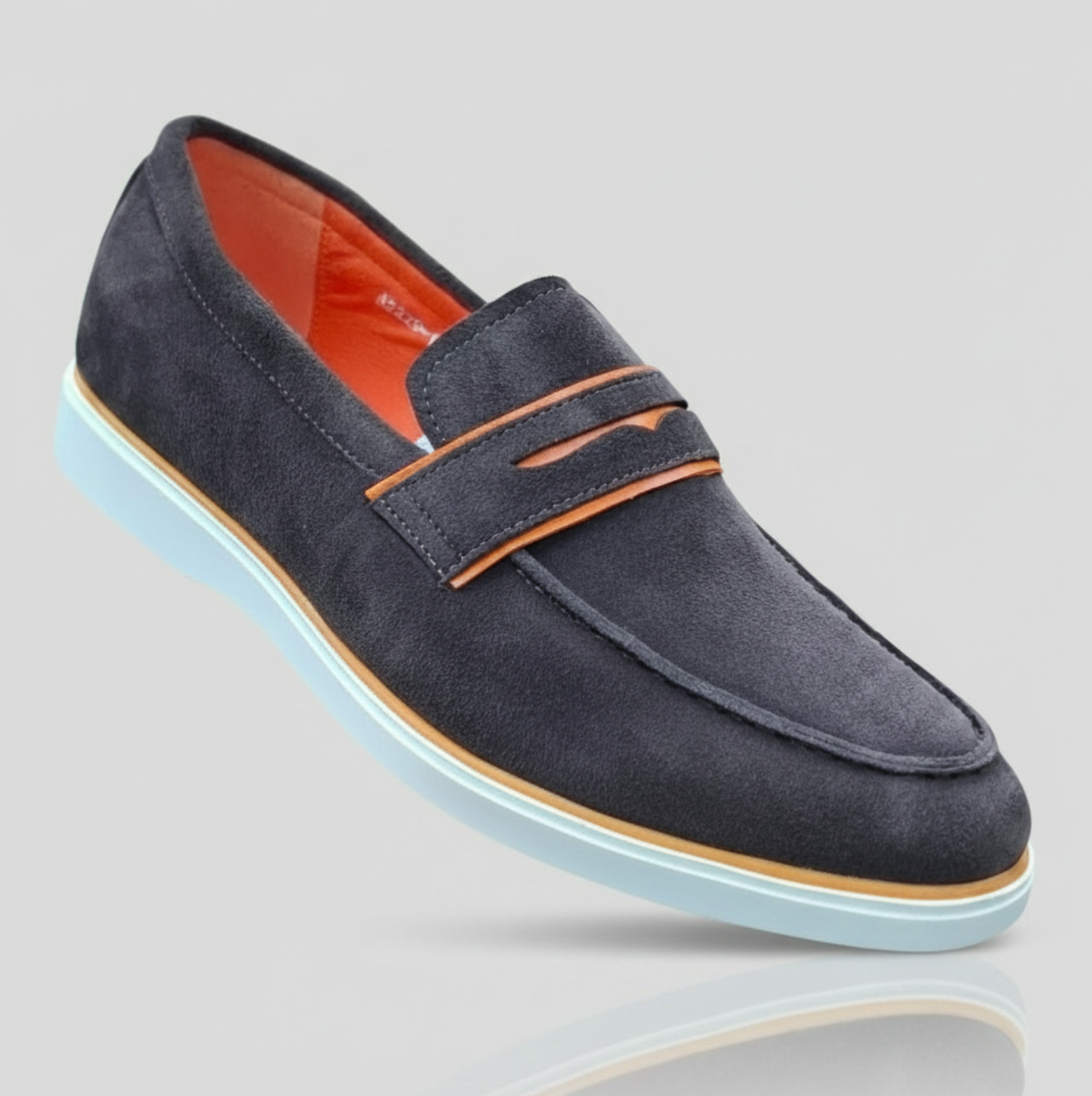 Monaco Drift | Contrast Suede Penny Loafers