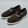 Men’s Suede Loafers | Classic Penny Slip-On Dress & Smart Casual Shoes_SAT