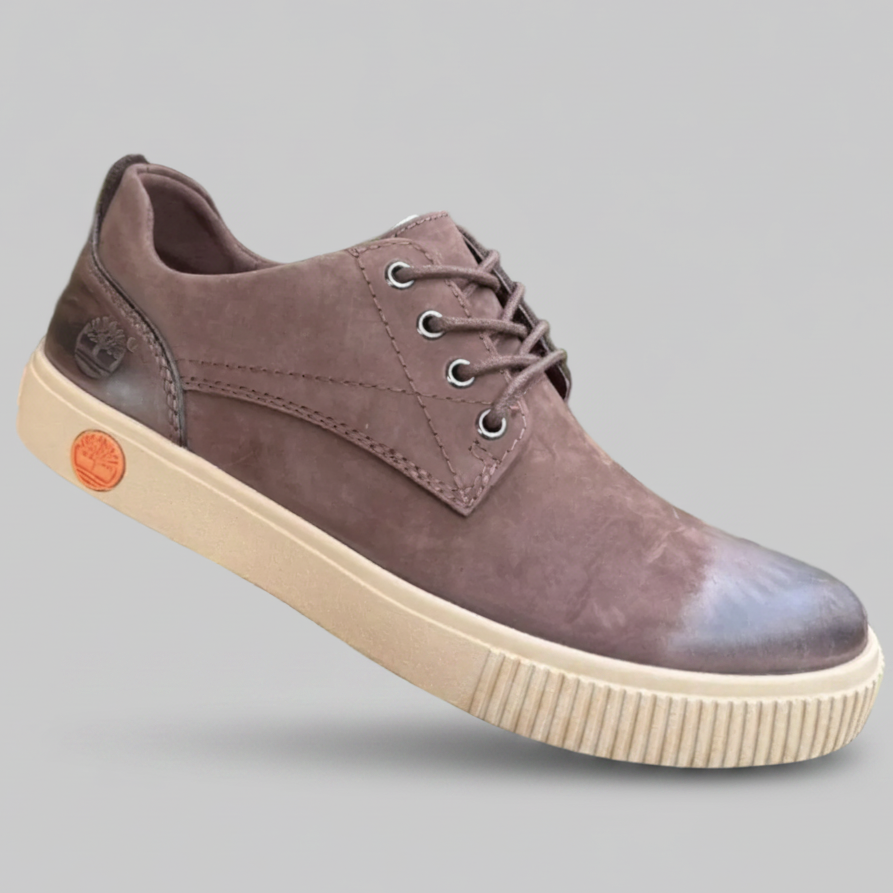 Men's Casual Lace-Up Sneakers | Textured Upper with Contrast Platform Sole_KK