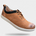 Men's Casual Lace-Up Shoes | Textured Upper with Contrast Collar & White Sole_KK