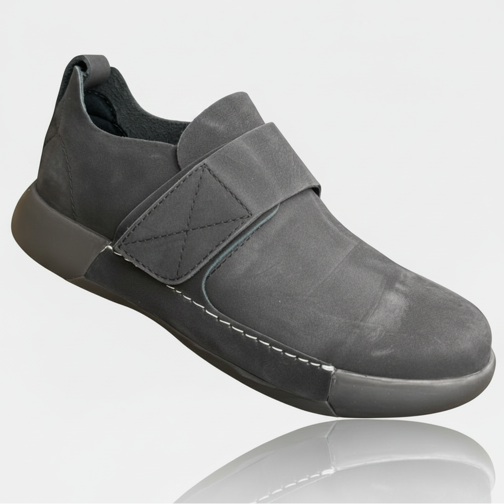 Men's Casual Strap Shoes | Nubuck-Style Lace-Free Everyday Footwear_KK