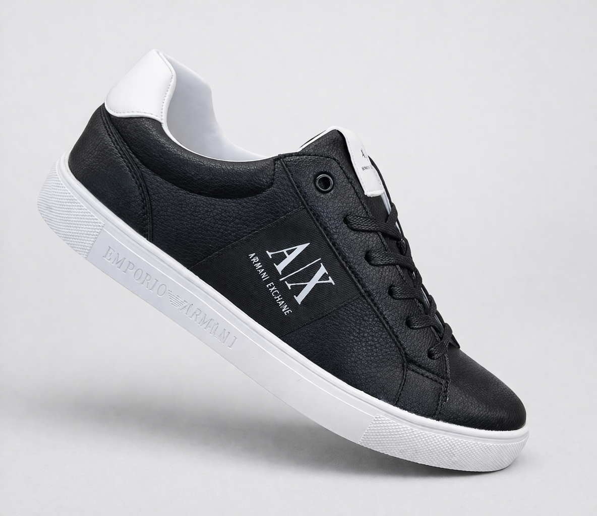A|X Armani Exchange Low-Top Leather Sneakers – Premium Casual Street Style Shoes