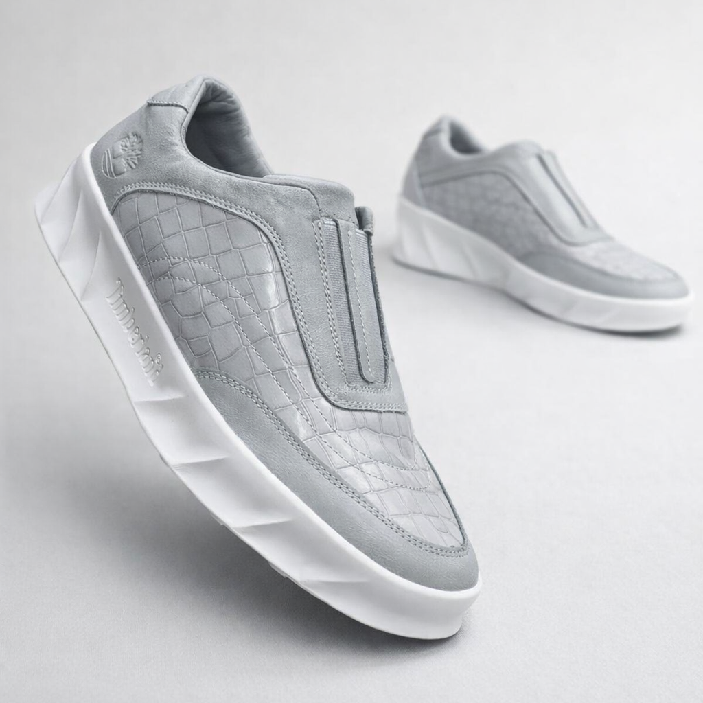 Men’s Premium Croc-Texture Slip-On Sneakers – Luxury Leather Comfort Casual Shoes