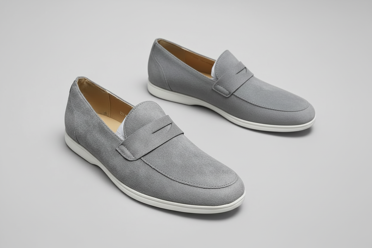 Men’s Premium Suede Slip-On Loafers – Casual Comfort Smart Leather Shoes