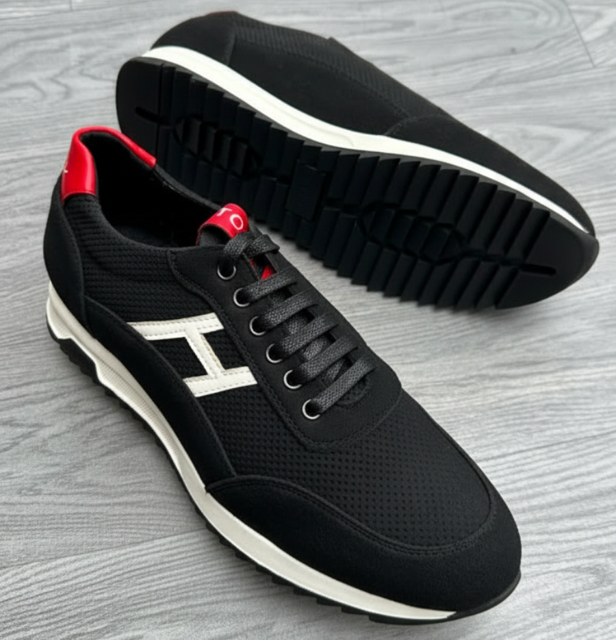 Contemporary Urban Contrast Panel Lifestyle Walking Sneakers with Breathable Mesh Upper_SNT