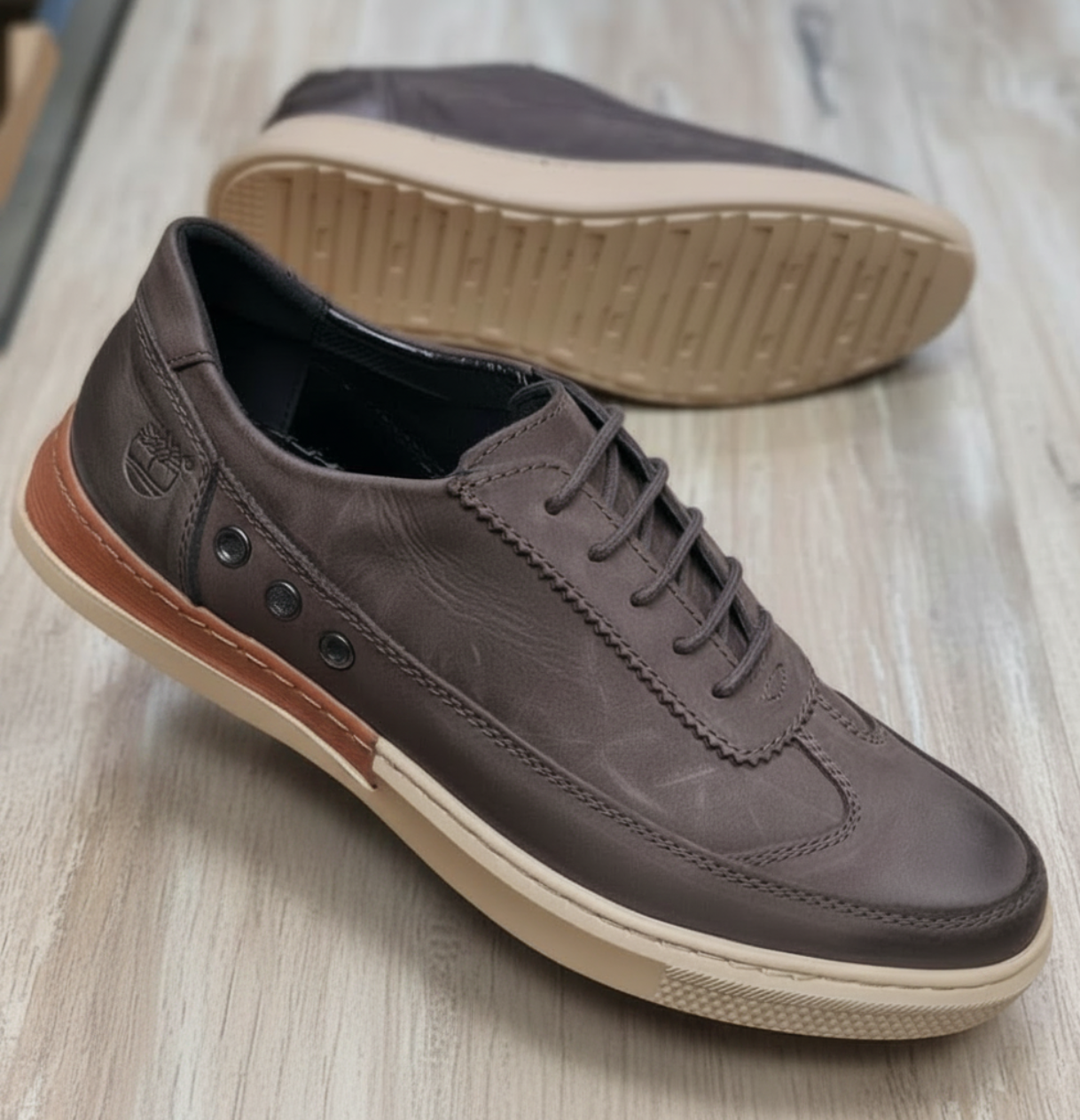 Men's Premium Leather Comfort Lifestyle Sneakers_OC