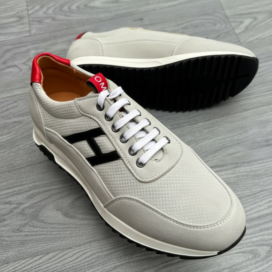 Contemporary Urban Contrast Panel Lifestyle Walking Sneakers with Breathable Mesh Upper_SNT