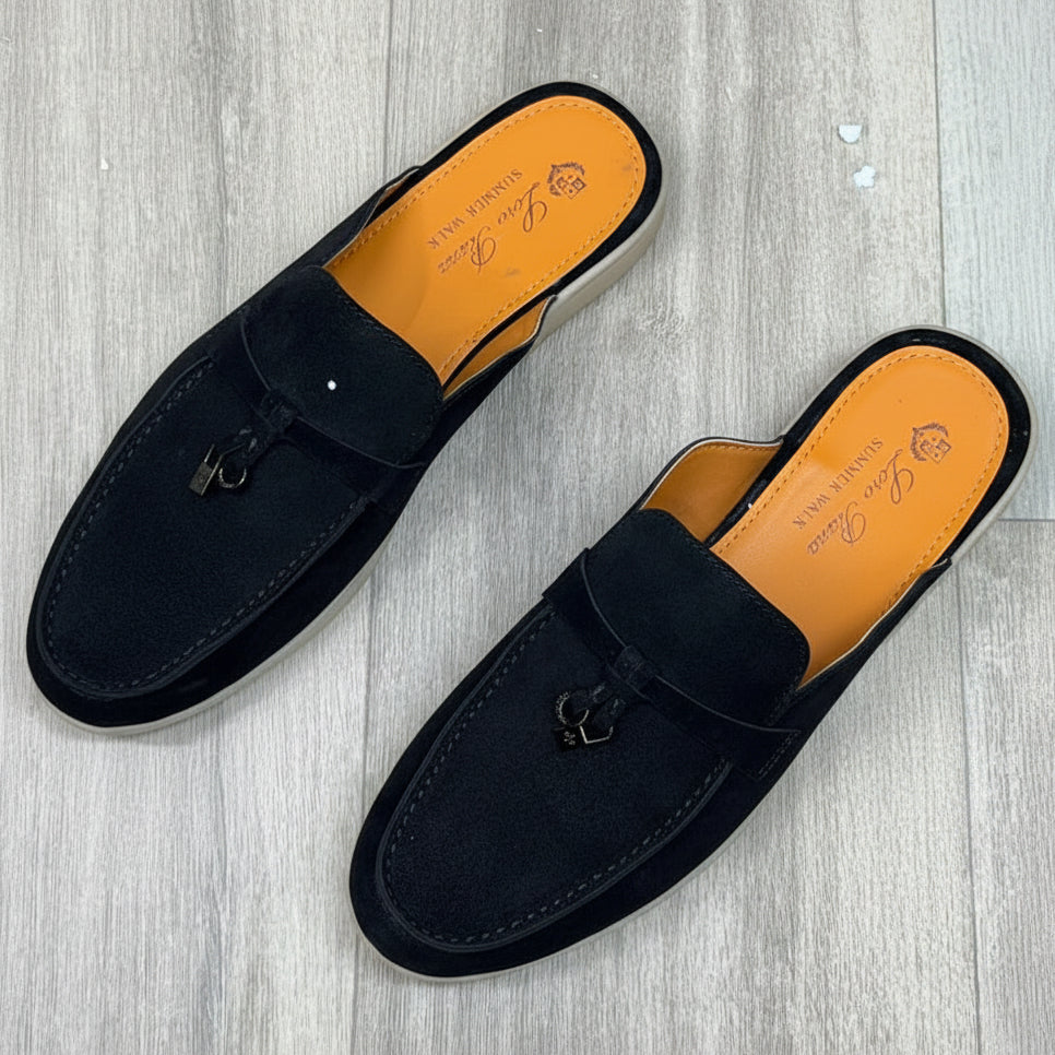 Refined Backless Comfort Mule Loafers with Soft Suede Finish_CBL