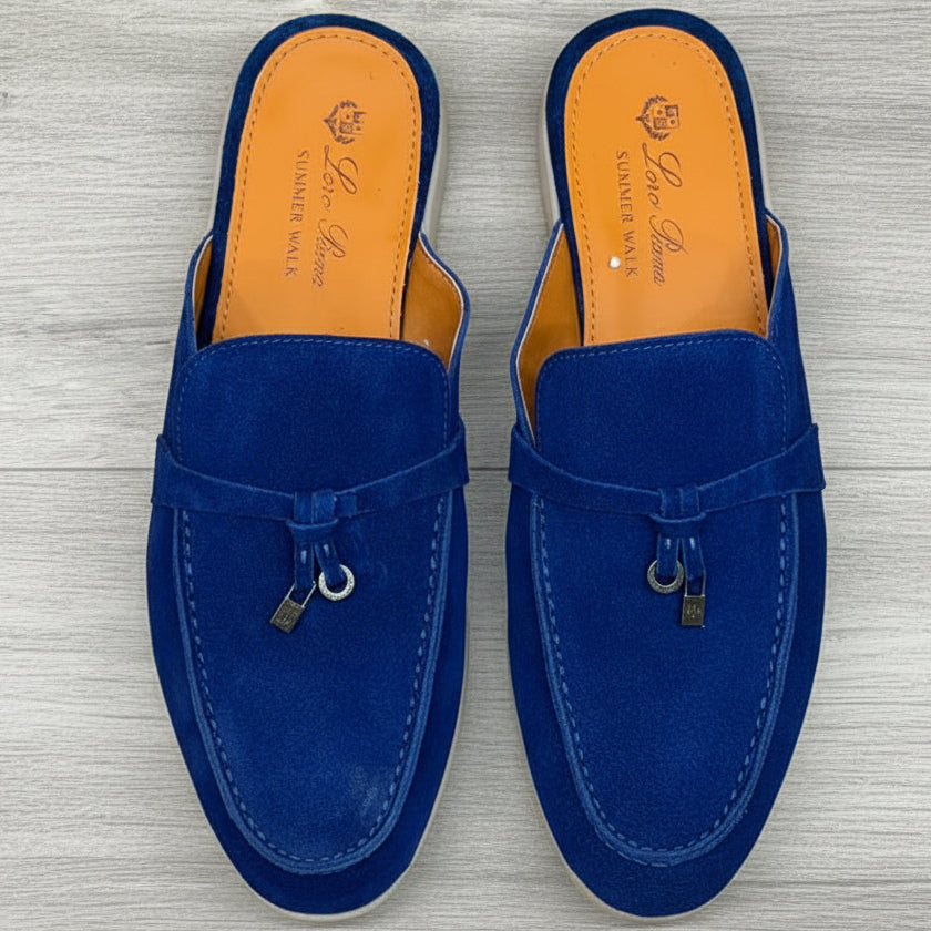 Refined Backless Comfort Mule Loafers with Soft Suede Finish_CBL
