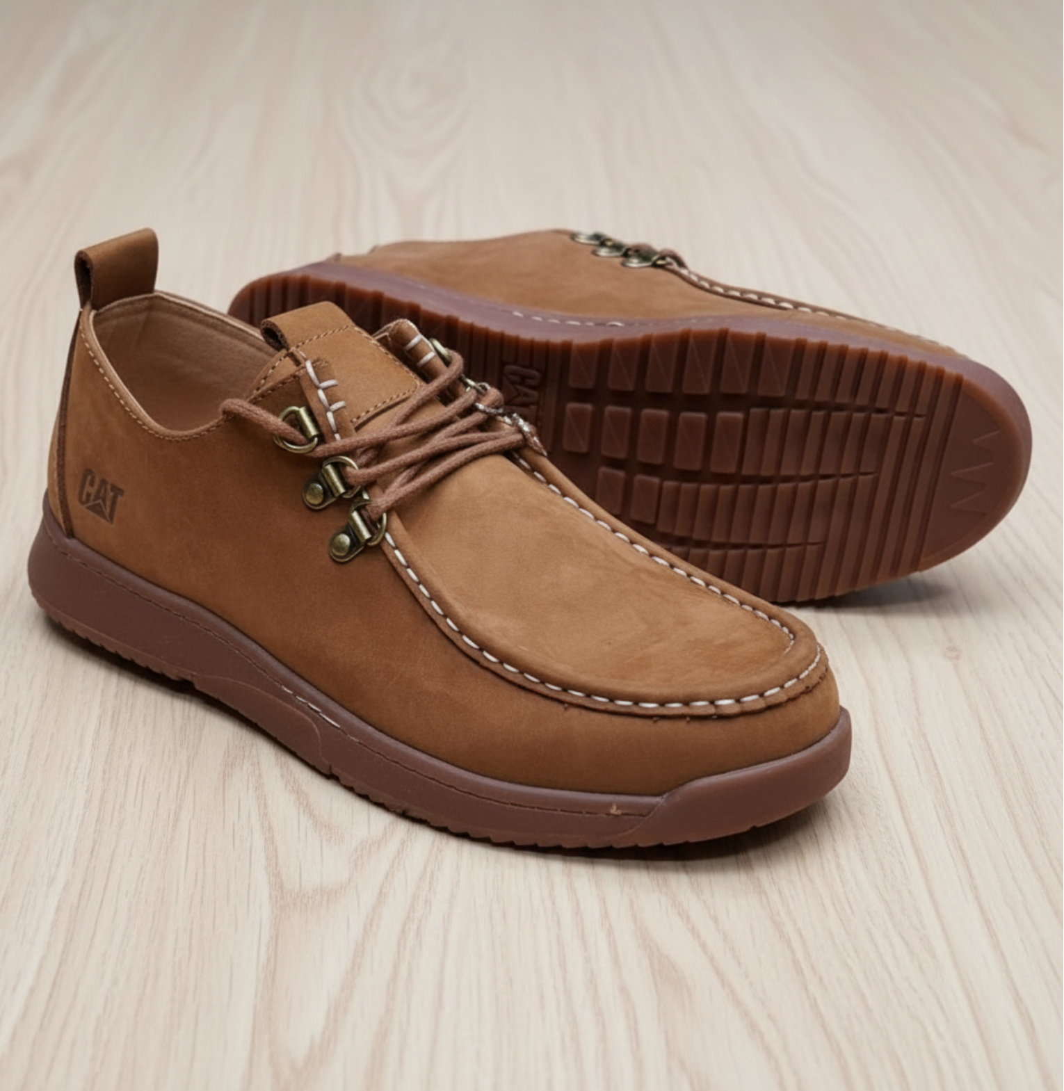 Men's Premium Soft Leather Moc Toe Casual Shoes_OC