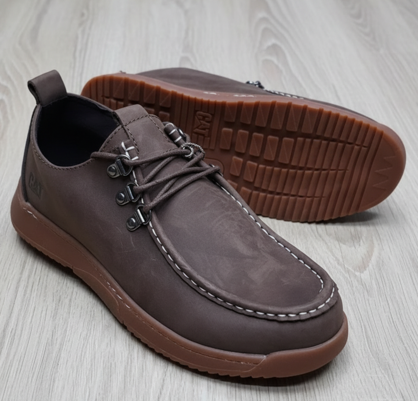 Men's Premium Soft Leather Moc Toe Casual Shoes_OC