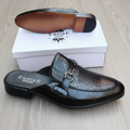 Executive Empire Collection | Men's Premium Textured Backless Formal Loafers_BK
