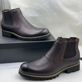 Highland Pebbled Leather Chelsea Boots | Premium Rugged Slip-On Boots_GG