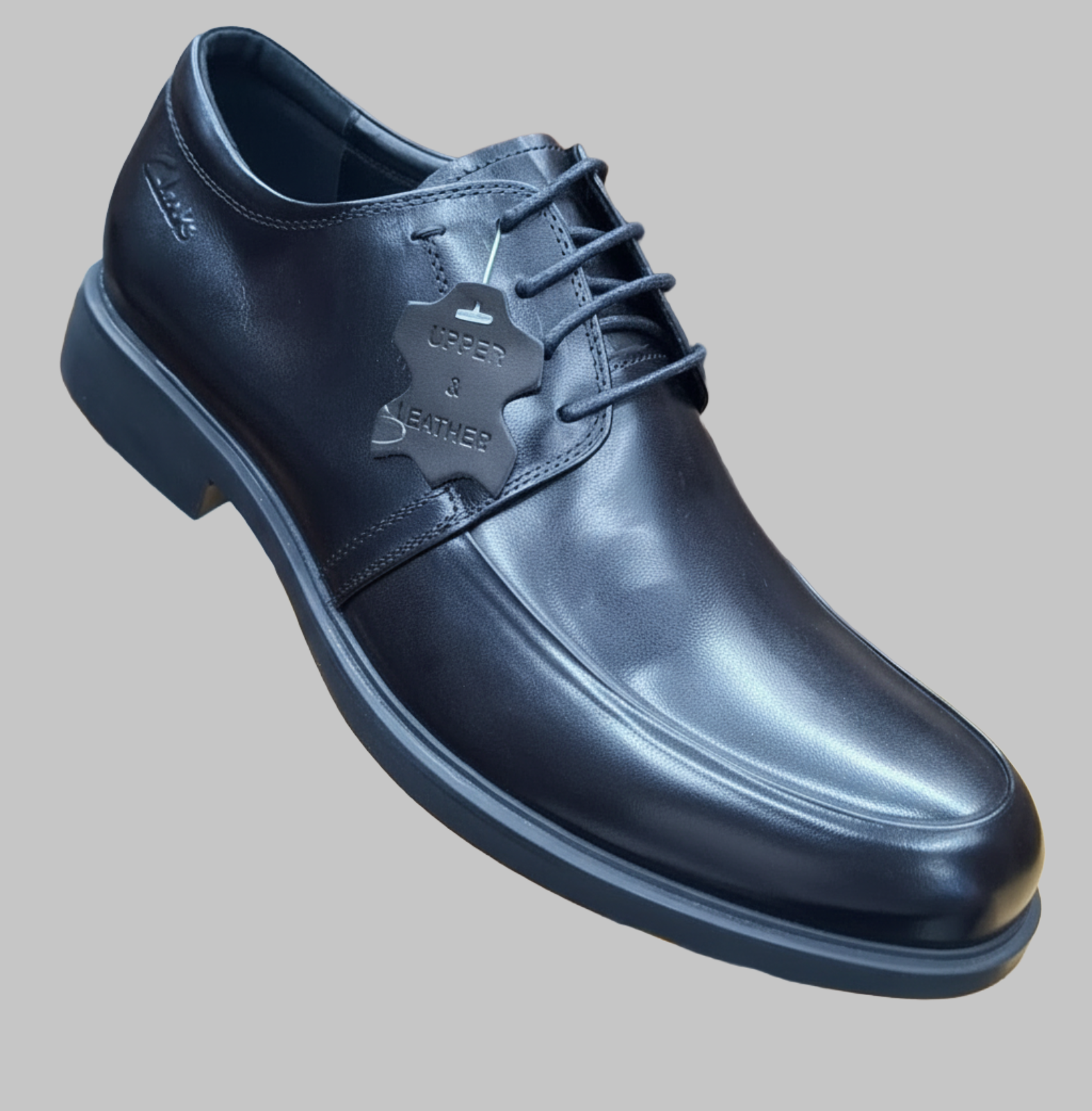 Metropolitan Black Apron-Toe Derby Shoes – Contemporary Executive Dress Shoes_Gs
