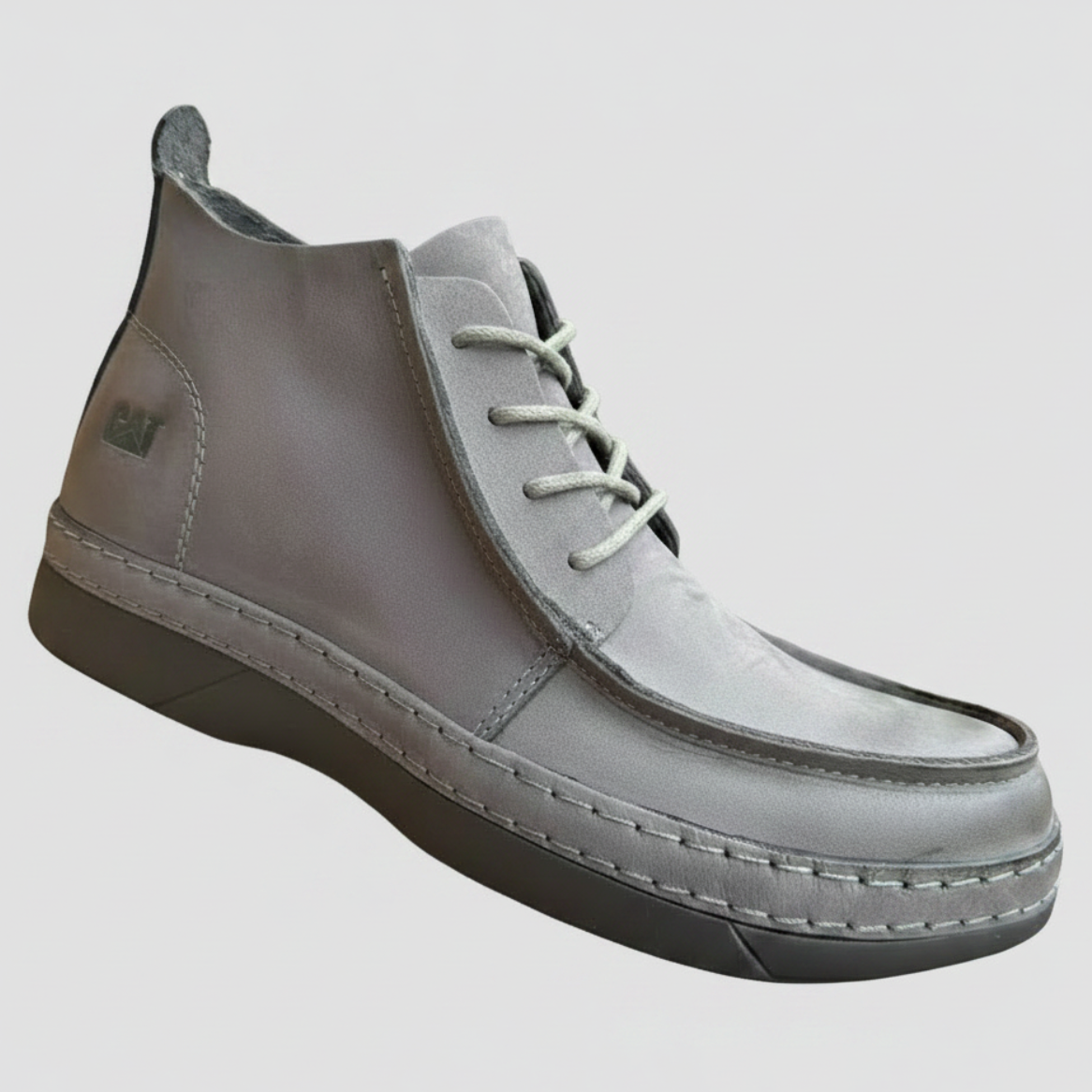 Men's Mid-Top Casual Leather Chukka Boots_KK