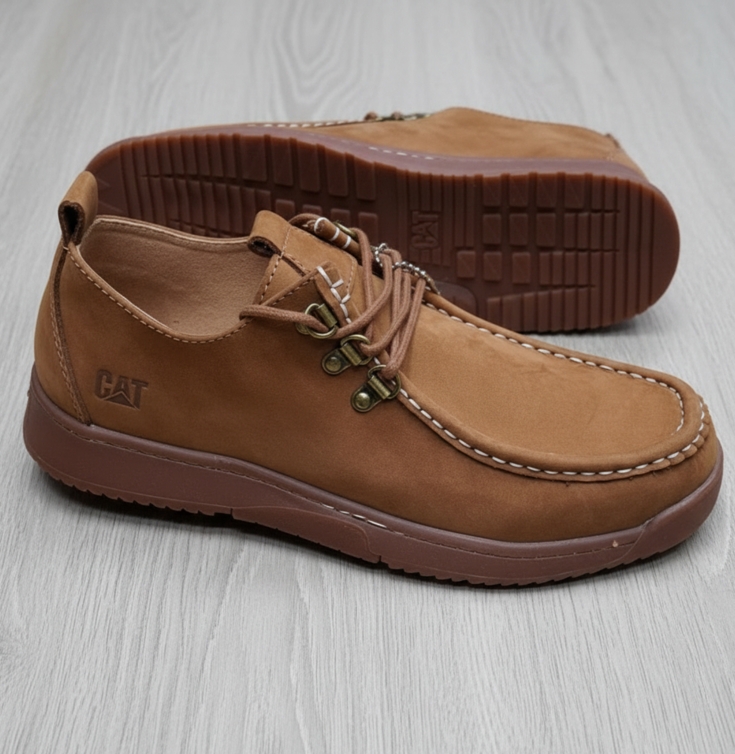 Classic Leather Moc Toe Casual Shoes – Lightweight Everyday Comfort Loafers_OC/KK