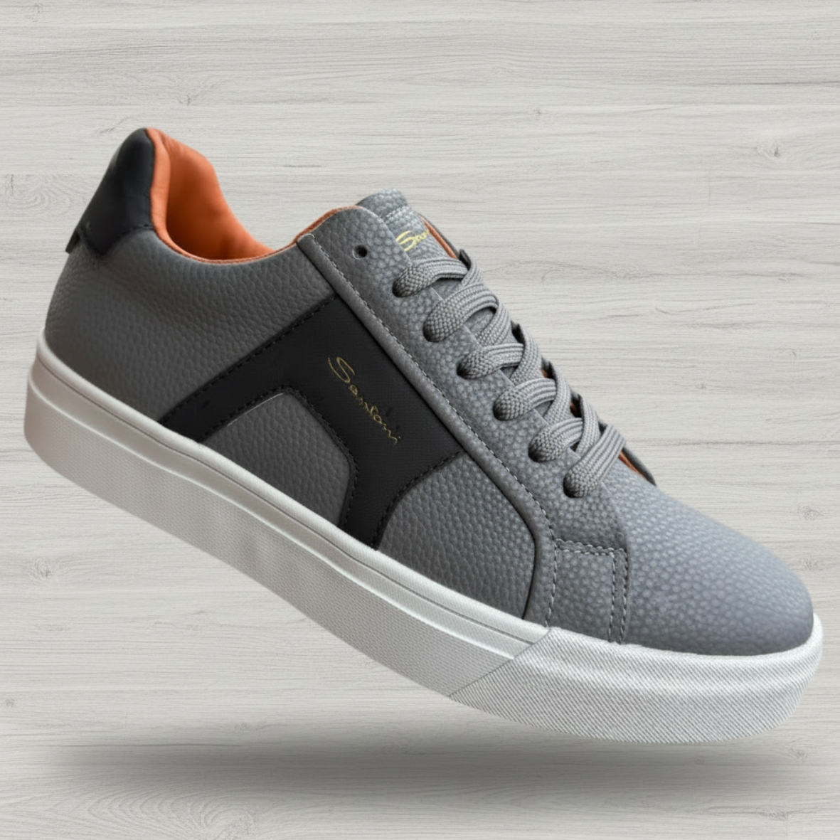 Men's Modern Contrast Panel Lace-Up Casual Sneakers_KK