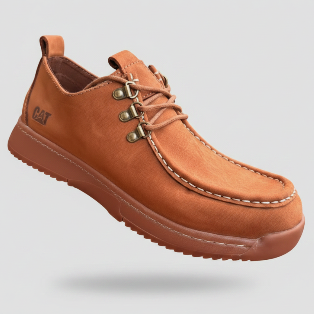 Rugged Casual Leather Shoes – Lightweight Comfort Outdoor Lifestyle Shoes_KK