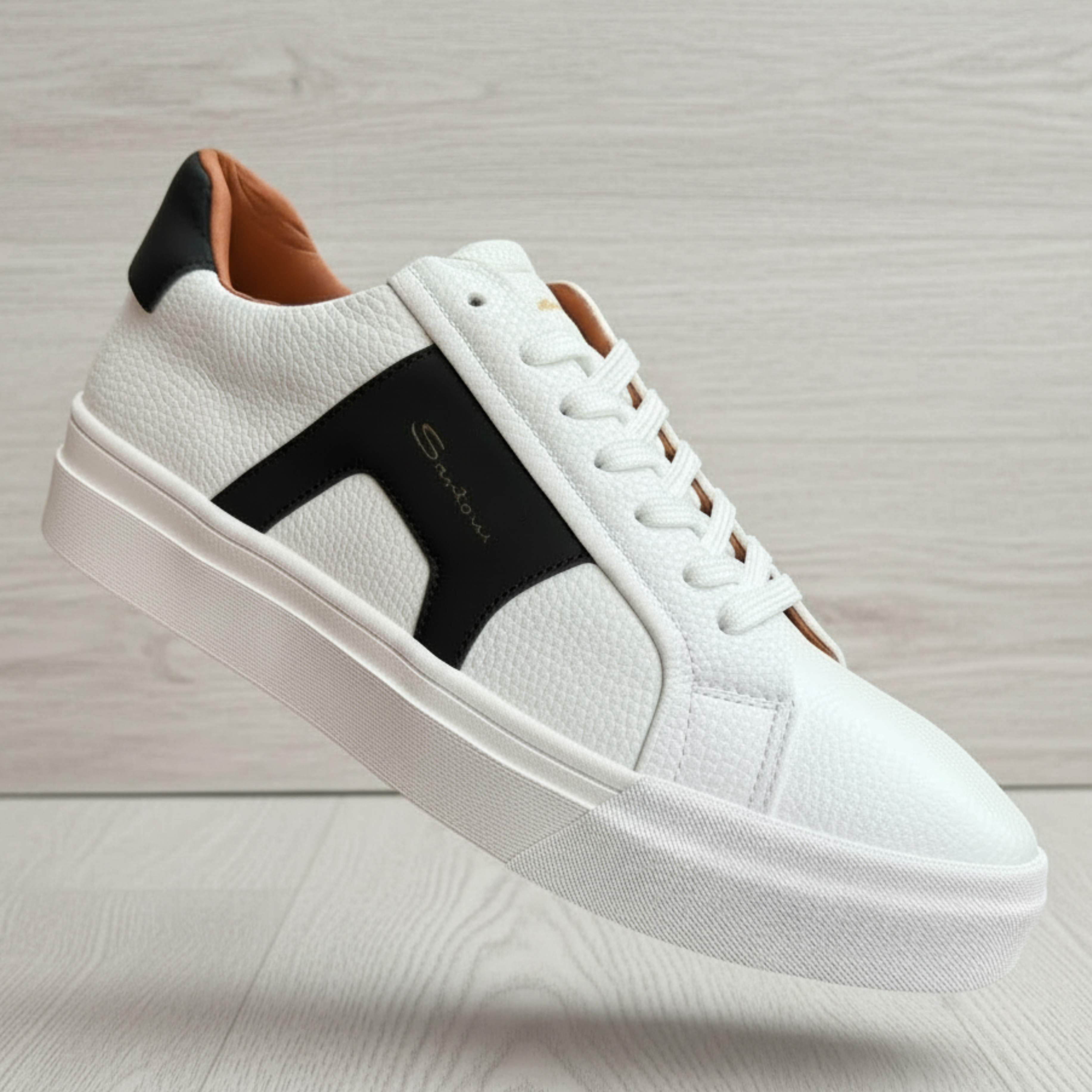 Men's Modern Contrast Panel Lace-Up Casual Sneakers_KK