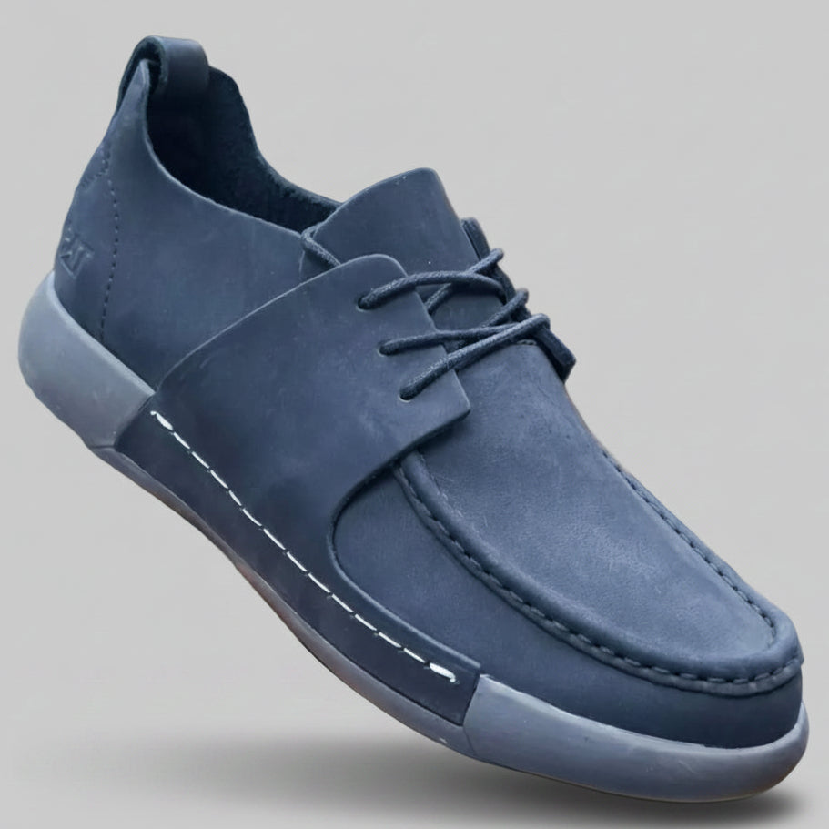 Men's Casual Moc-Toe Lace-Up Shoes | Textured Smart-Casual Everyday Footwear_OC