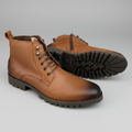Men's Premium Textured Lace-Up Ankle Boots | Rugged Smart Casual Shoes_SNT