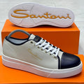 Premium Contrast Toe Casual Sneakers – Luxury Smart Casual Lace-Up Shoes_BK