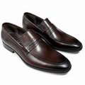 Premium Brown Penny Loafers | Luxury Formal Slip-On Dress Shoes_Gs