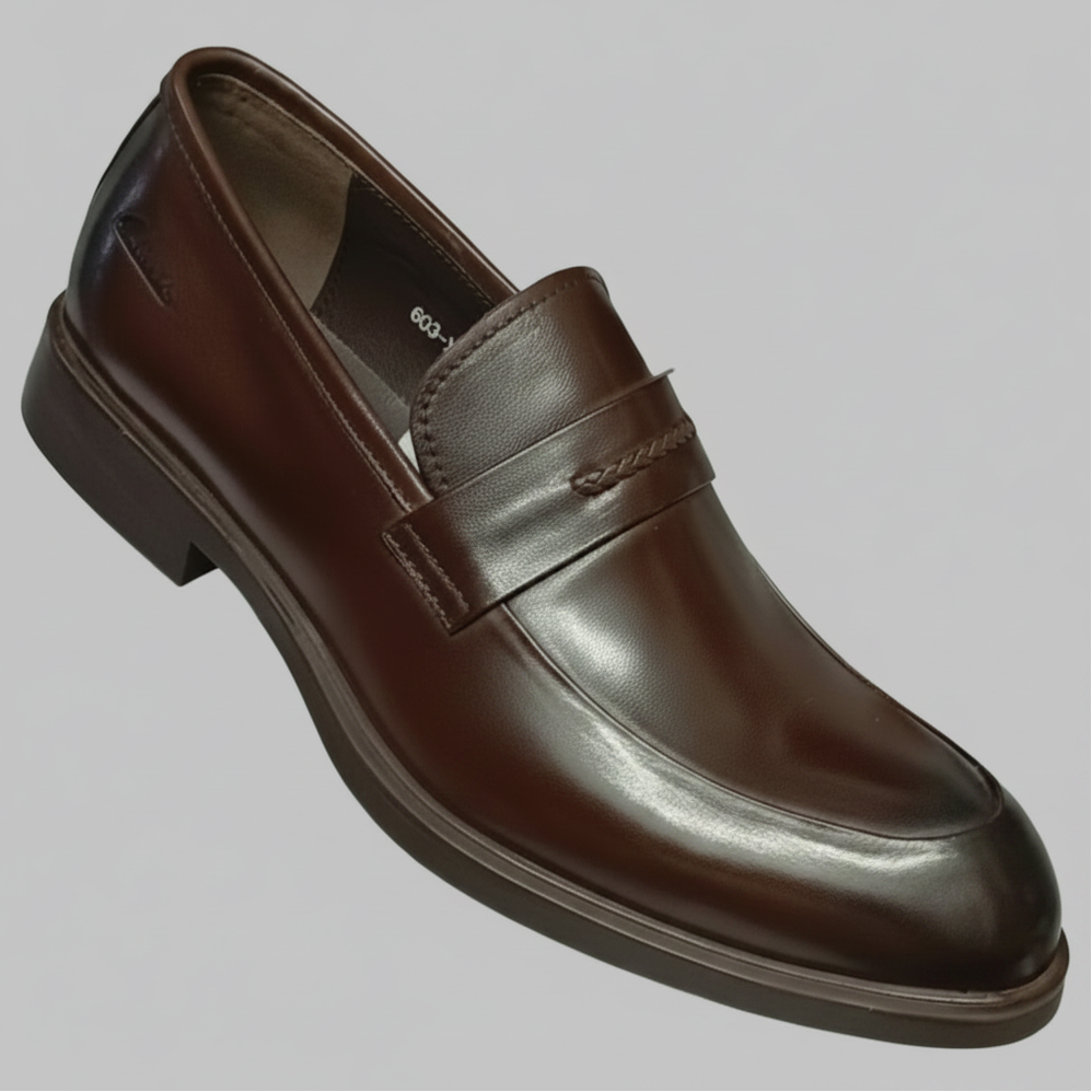 Men's Signature Black Saddle Loafers – Refined Executive Slip-On Shoes_Gs