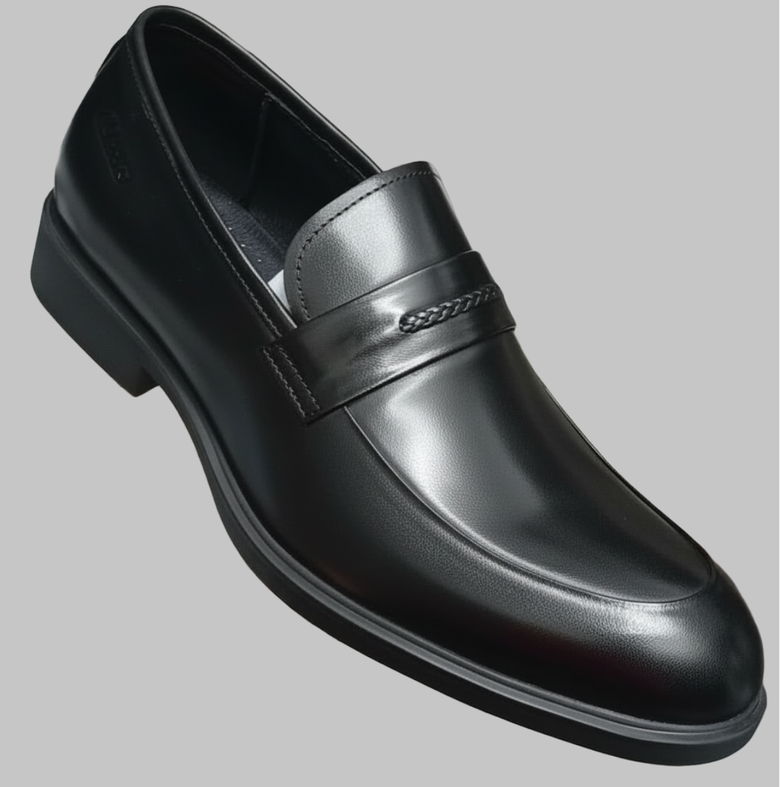 Men's Signature Black Saddle Loafers – Refined Executive Slip-On Shoes_Gs