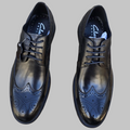 Men's Premium Black Wingtip Derby Shoes | Classic Brogue Formal Dress Shoes_Gs