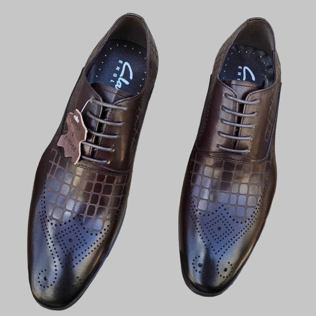 Men's Wingtip Oxford Shoes | Premium Crocodile Embossed Leather Business Dress Shoes_Gs
