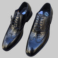 Men's Croc-Embossed Wingtip Oxford Shoes | Executive Luxury Formal Dress Shoes_Gs