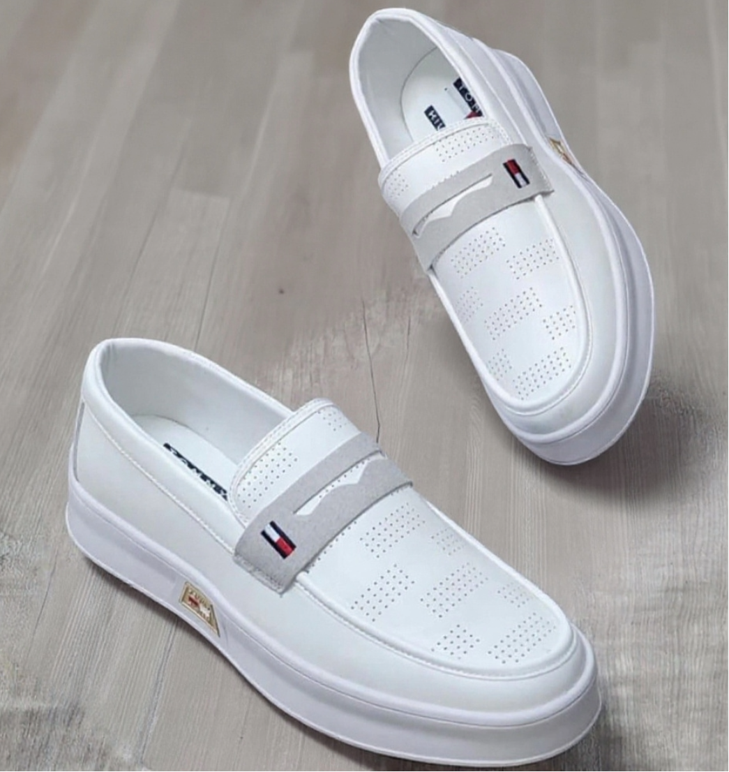 Perforated Penny Loafers | Lightweight Platform Casual Slip-On Shoes