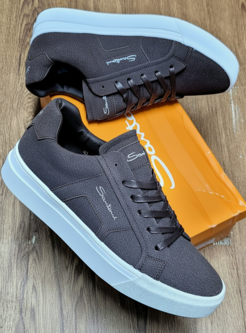 Men's Premium Lace-Up Casual Sneakers | Lightweight Smart Casual Shoes_BK