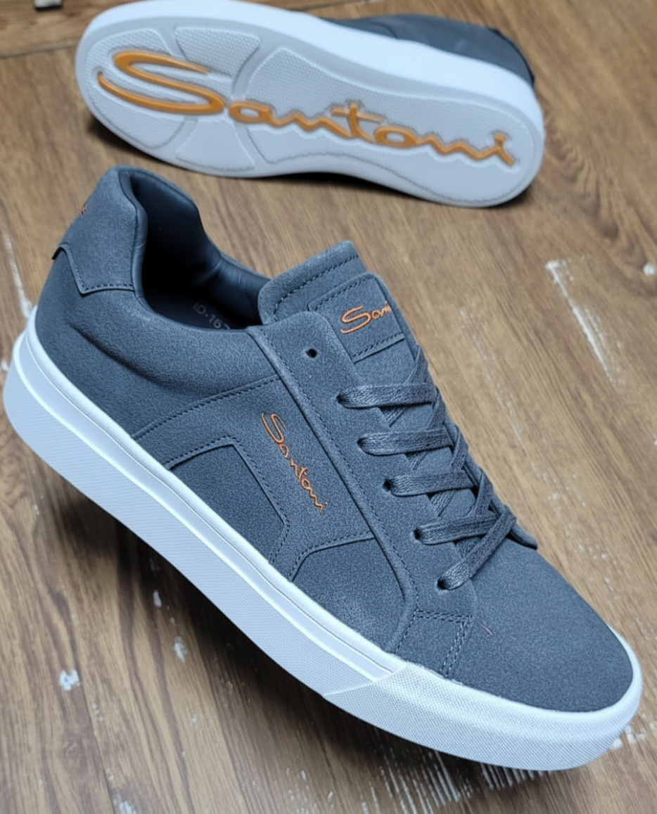 Men's Premium Lace-Up Casual Sneakers | Lightweight Smart Casual Shoes_BK