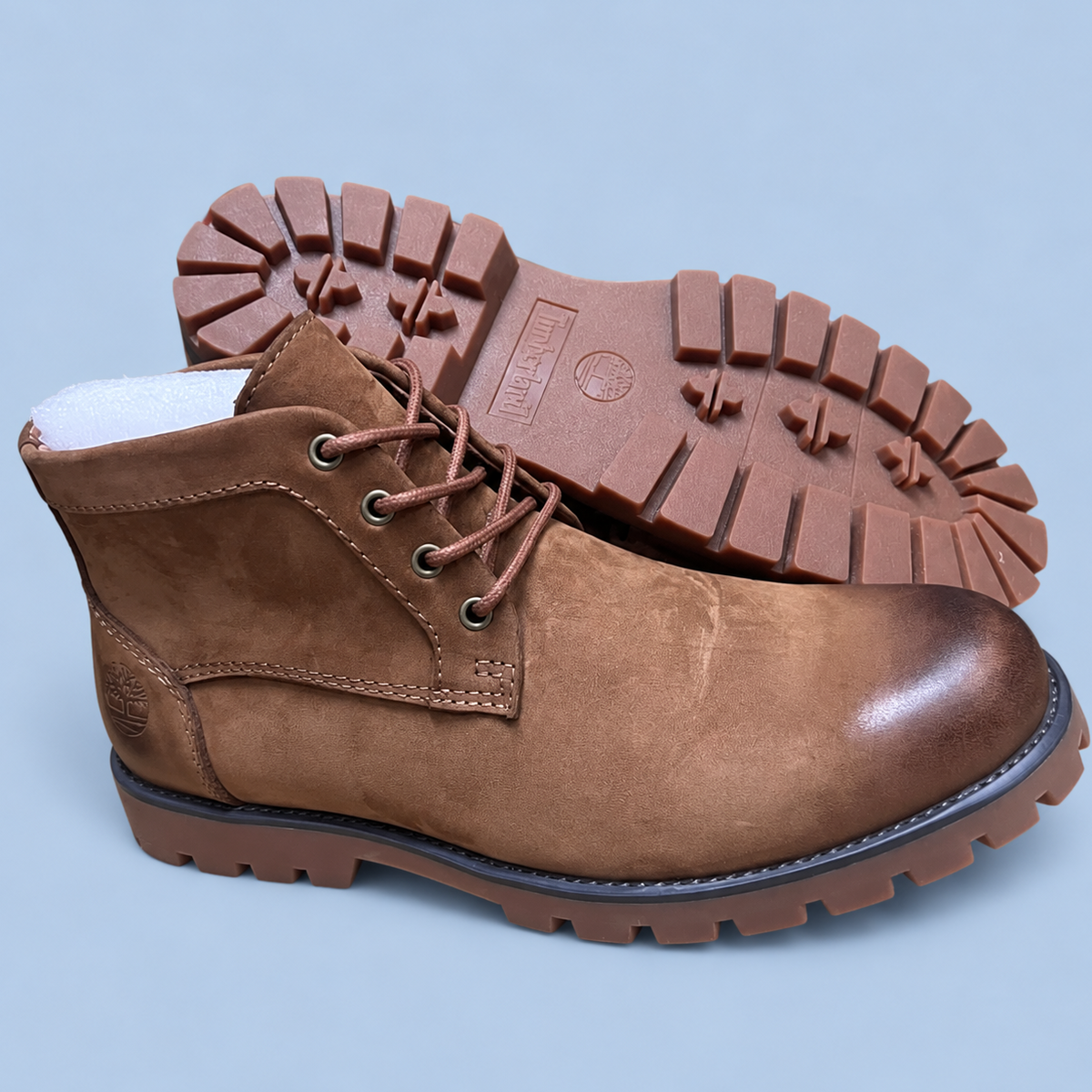 Men's Rugged Chukka Boots – Lace-Up Design with Textured Finish and Heavy Lug Sole_OC