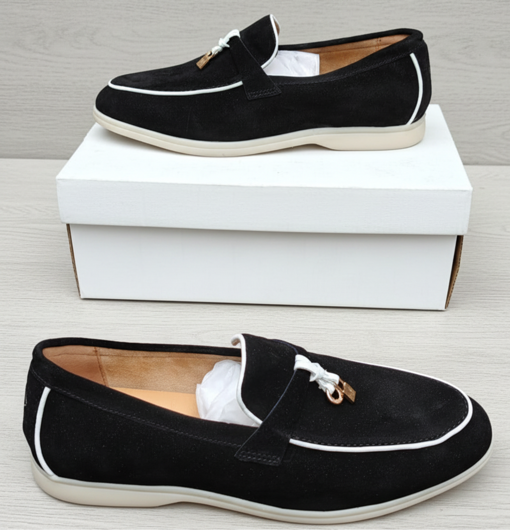 Men's Premium Suede Tassel Loafers – Smart Casual Slip-On Shoes