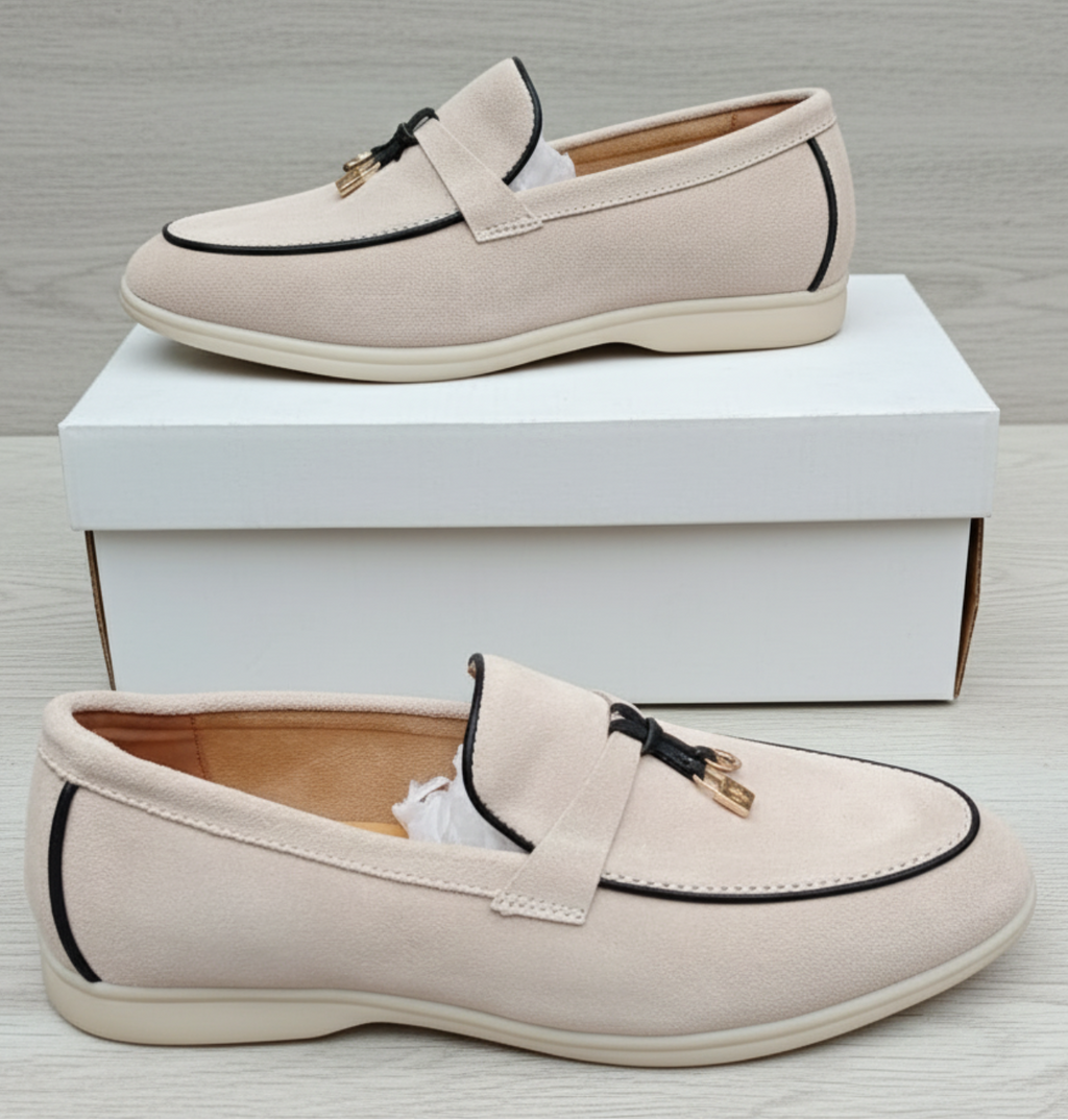 Men's Premium Suede Tassel Loafers – Smart Casual Slip-On Shoes