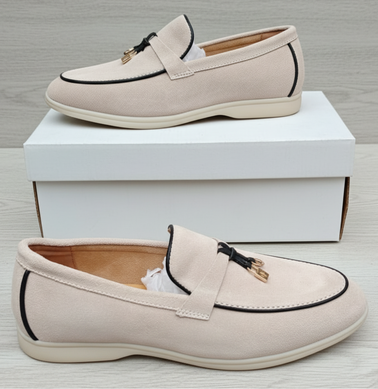 Men's Premium Suede Tassel Loafers – Smart Casual Slip-On Shoes_GG