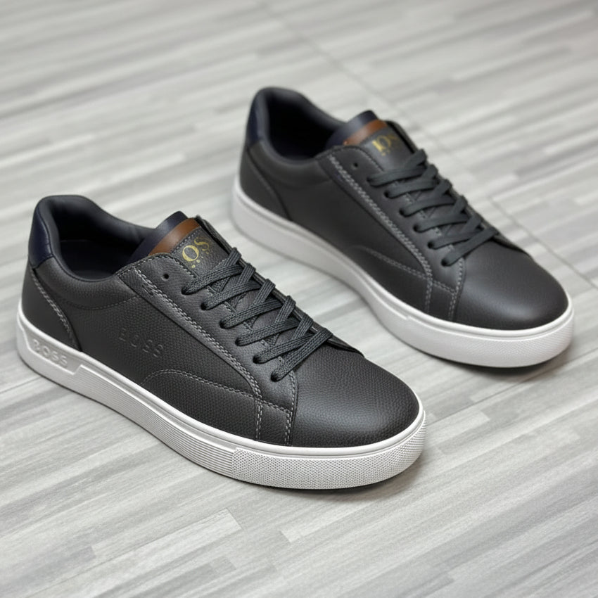 Men's Urban Charcoal Sneakers – Sleek Everyday Style with a Refined Streetwear Edge_KB