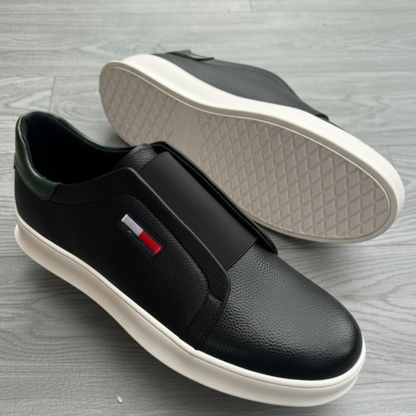 Urban Comfort Leather Slip-Ons | Executive Smart Casual Shoes_SNT